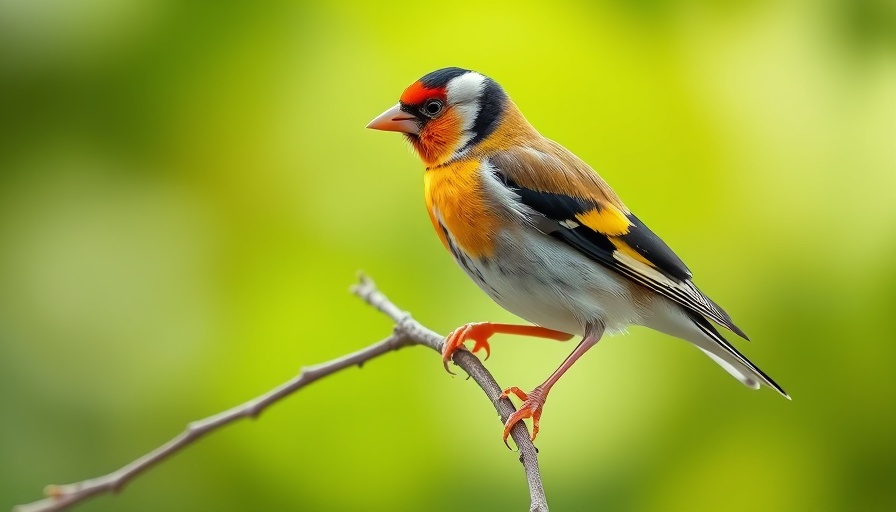 European goldfinch perched, highlighting illegal bird killings awareness.