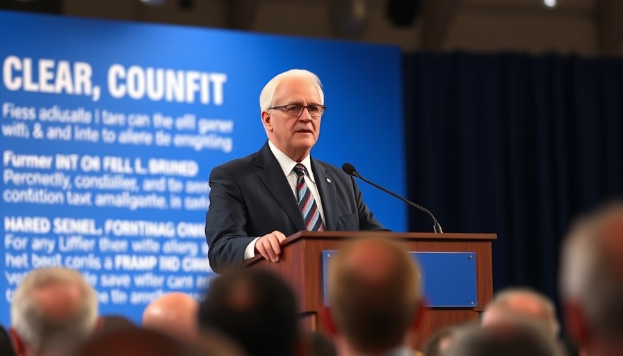 Courageous leadership in hospitality depicted by speaker at conference.