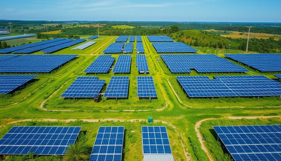 Turning Shuttered Coal Mines Into Solar Plants with aerial view of solar panels.