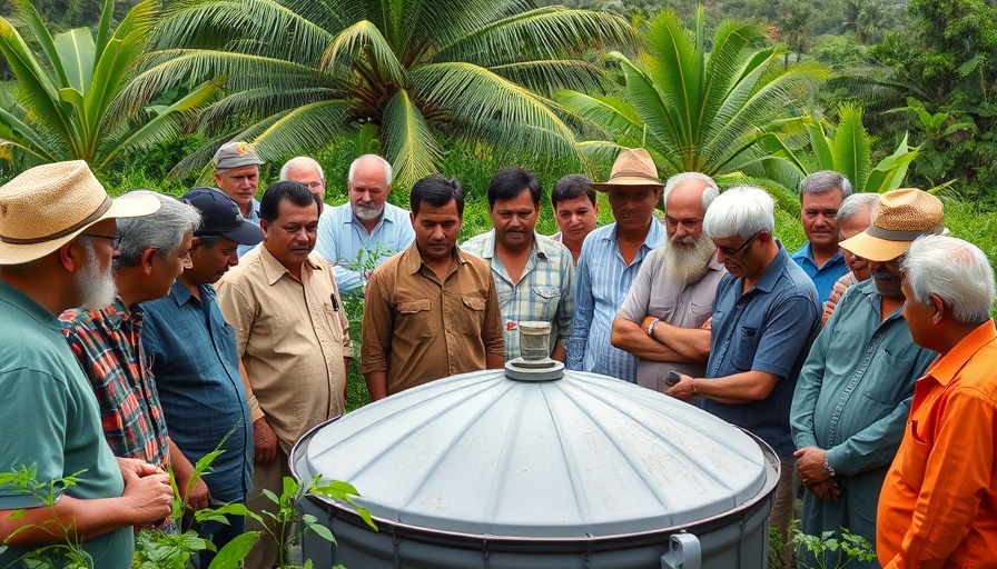 Farmers learning about biodigesters for smallholder dairy farms.