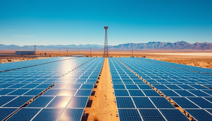 Solar power plant showcasing renewable energy demand 2024 in desert.