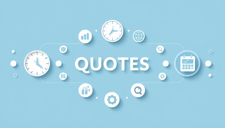 Abstract motivational sales quotes design with clocks and calendar
