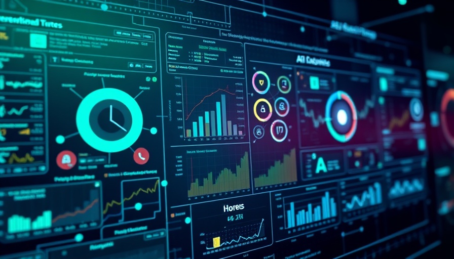 Futuristic revenue action orchestration dashboard with interconnected analytics.