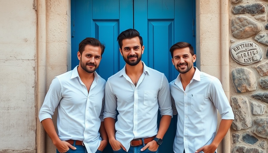 Casual team of three posing, promoting mobile-first growth solutions for SMBs.