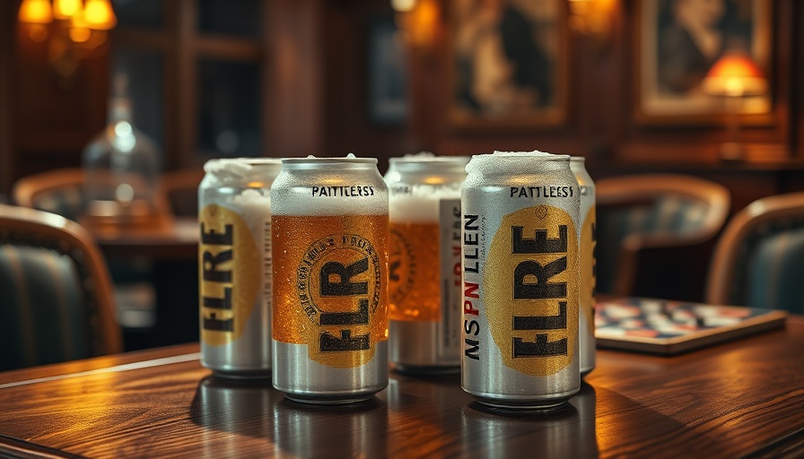 Four elegant nonalcoholic beer cans on a wooden table, loyalty in nonalcoholic beer setting.