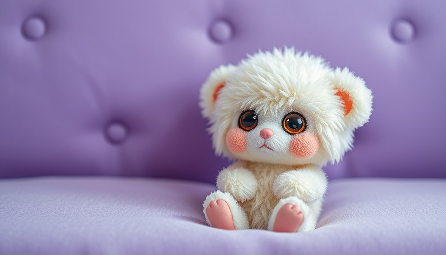 Fluffy toy figure on purple sofa, demand generation strategies