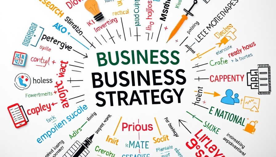 Innovative strategy concept diagram showing competitive advantage.