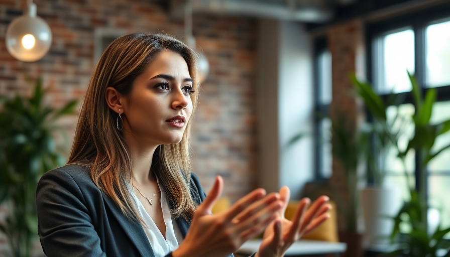 Young professional woman discussing strategy in modern office, starting a credit repair business.