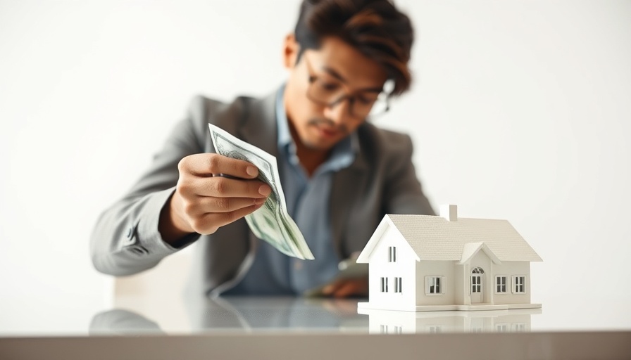Person with money and house model symbolizing Amazon New Year Sale Strategies.