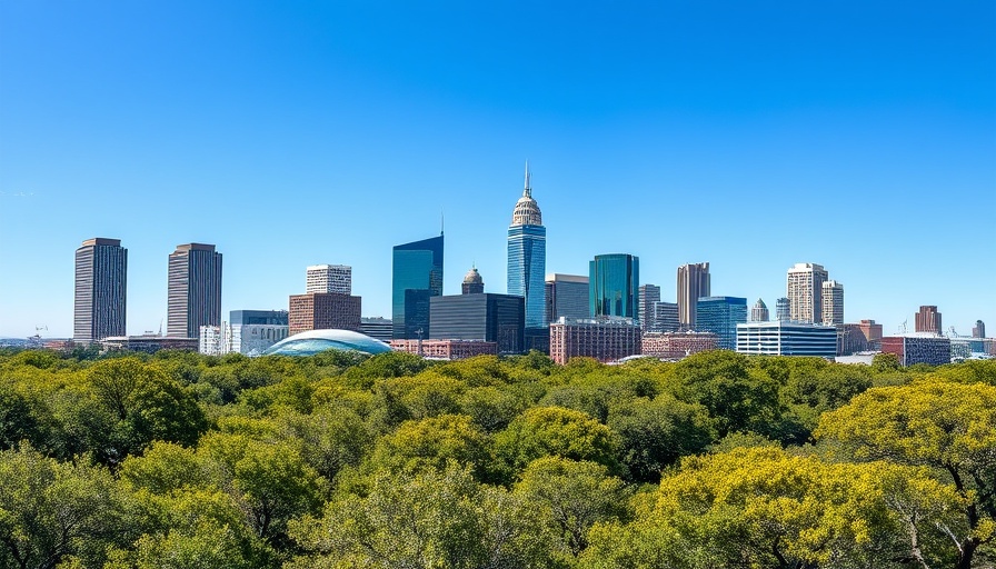 Austin Texas skyline with modern skyscrapers for Business Entity Search in Texas