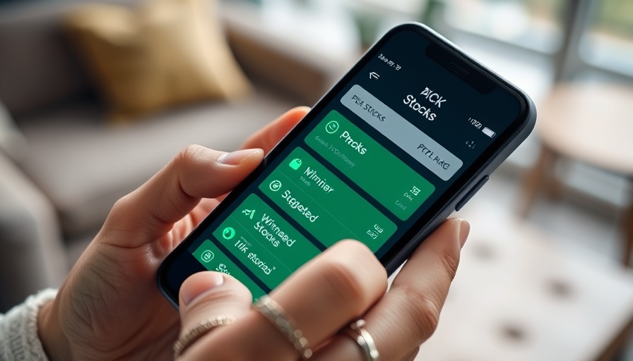 AI stock picker app displayed on a smartphone screen