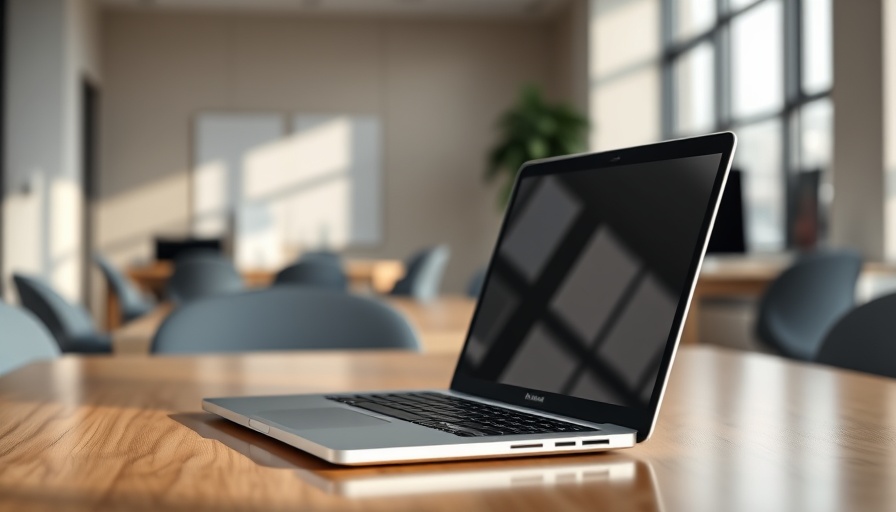 Affordable MacBook Air on desk for business travelers.