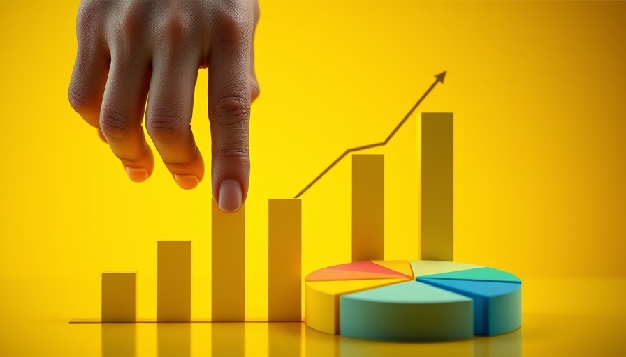 Maximizing Summer Profits: hand interacting with graph on yellow background.