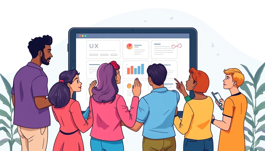 Illustration of UX audit to improve user experience with team collaboration.