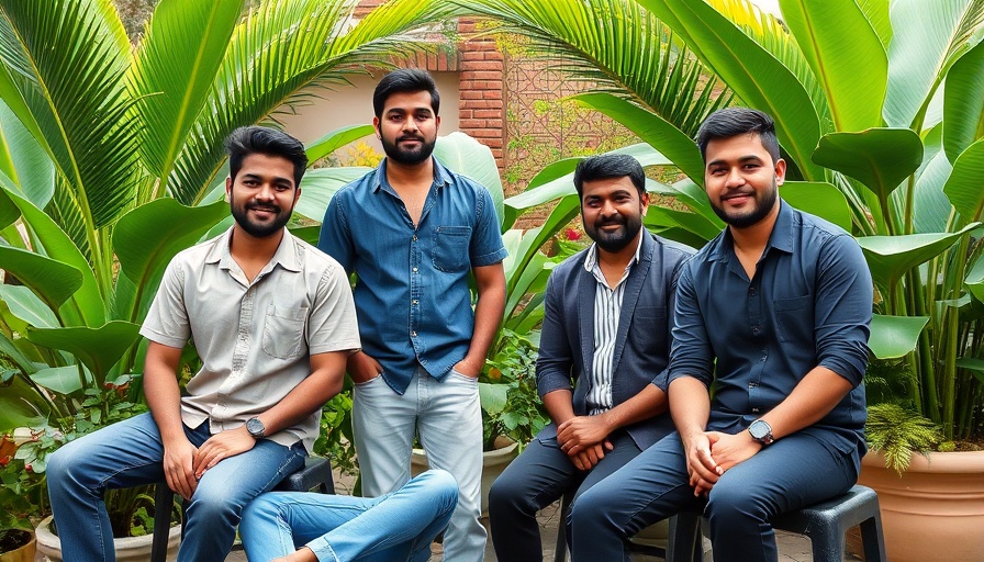 Group of men in a garden setting, experiential marketing agency evolution