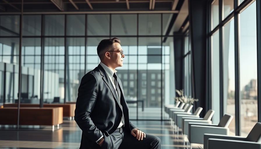 CEO in a modern office looking out the window - Leadership Insights for CEOs.