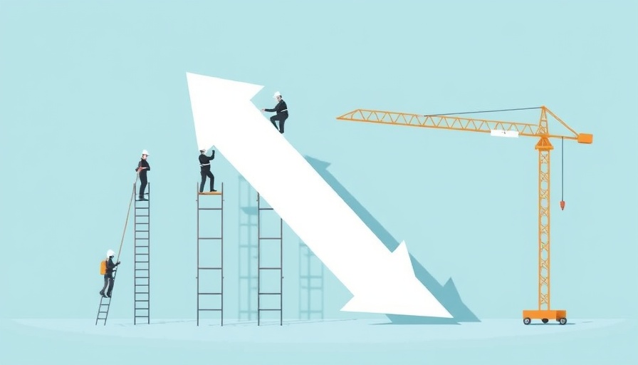 Illustration symbolizing financial flexibility opportunities with workers building an arrow