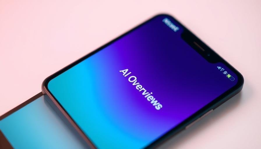 Google AI interface displaying 'AI Overviews' on smartphone.