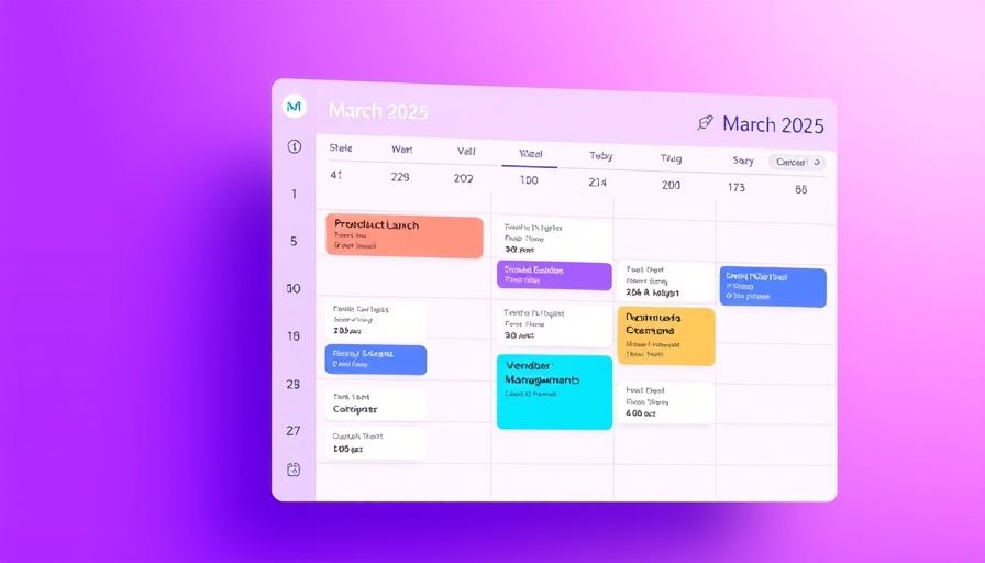 PR Calendar for Business 2025 interface with tasks and planning features.