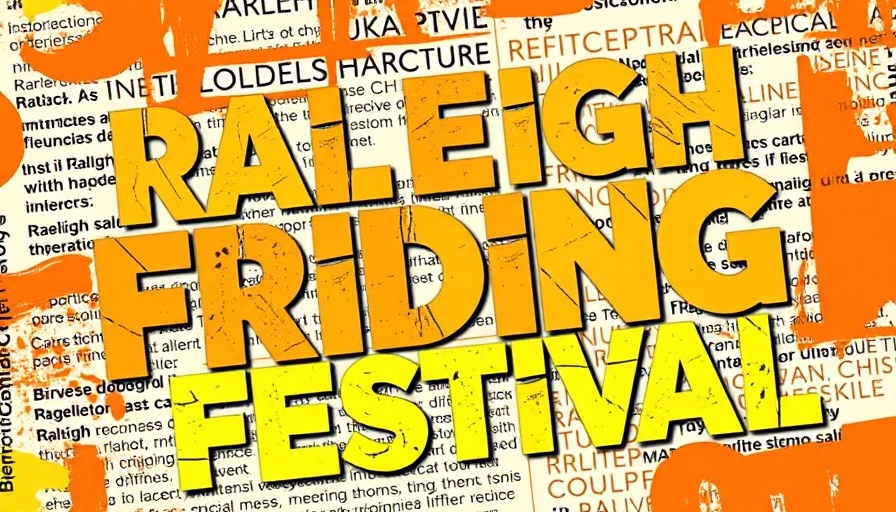Vibrant promotional poster for Raleigh Fringe Festival 2025.