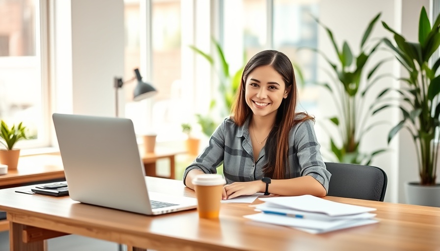 Young woman enhancing business skills with AI Branding Bundle.