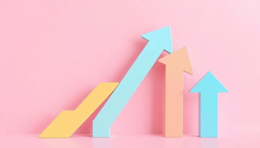 Colorful 3D arrows on pink background symbolizing experiential marketing strategies.