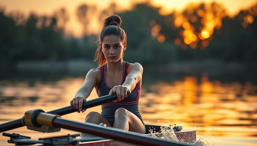 Rower at sunset in Elizabeth City.