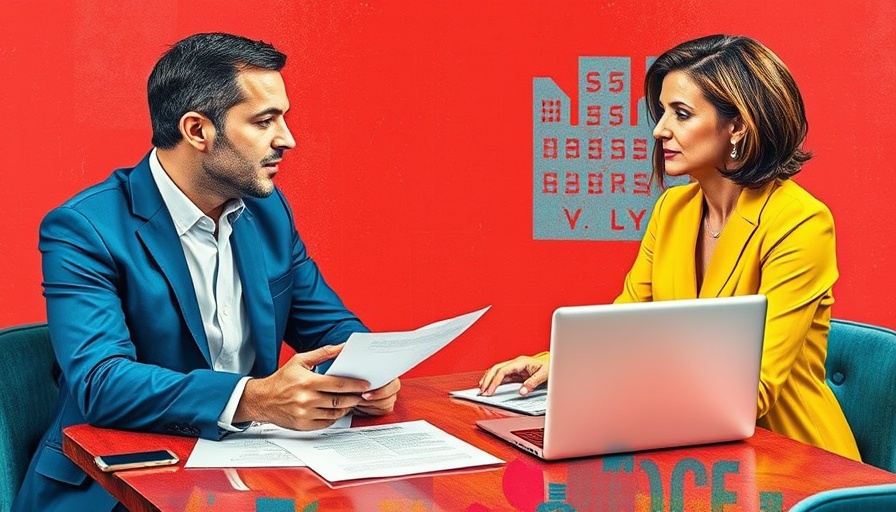 Colorful abstract business meeting discussing employee benefits in Italy.