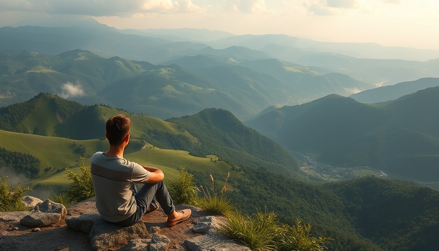 Scenic overlook in West Jefferson with person enjoying the view.