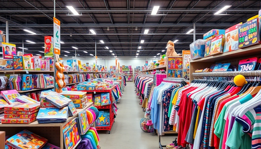 Vibrant fall consignment sale toys and clothing display in Triangle 2025.