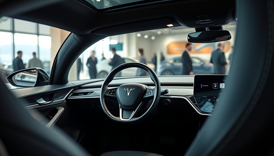 EV brand reputation: Interior of an electric vehicle in a showroom, focusing on the steering wheel and modern dashboard.
