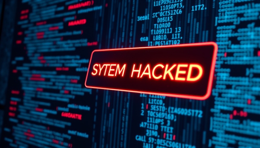 Cybersecurity breach warning in virtual data environment representing ransomware attacks.