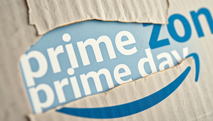 Close-up of Amazon Prime Day box logo, highlighting trends.
