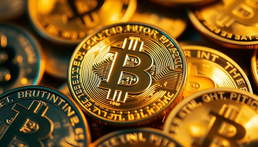 Close-up of gold Bitcoin coins, symbolizing crypto legislation voting impact on Bitcoin.