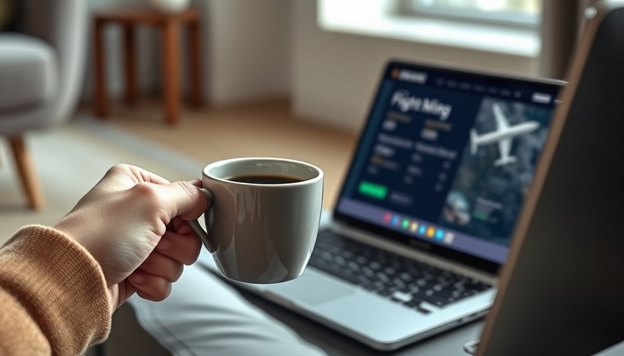 OneAir travel hack for remote workers browsing flights on a laptop