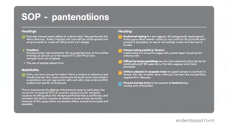 Modern SOP template for Maintenance Templates for Business Operations