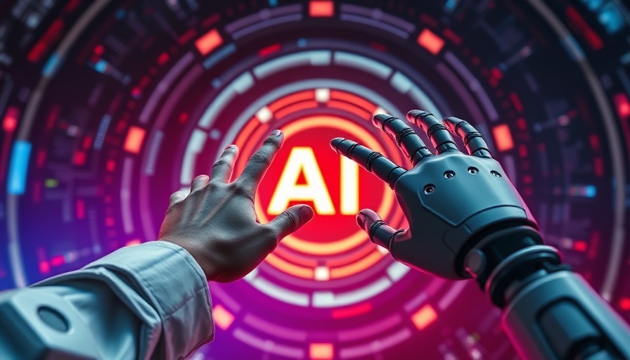Human and robotic hands converging around glowing AI symbol, AI for Entrepreneurs.