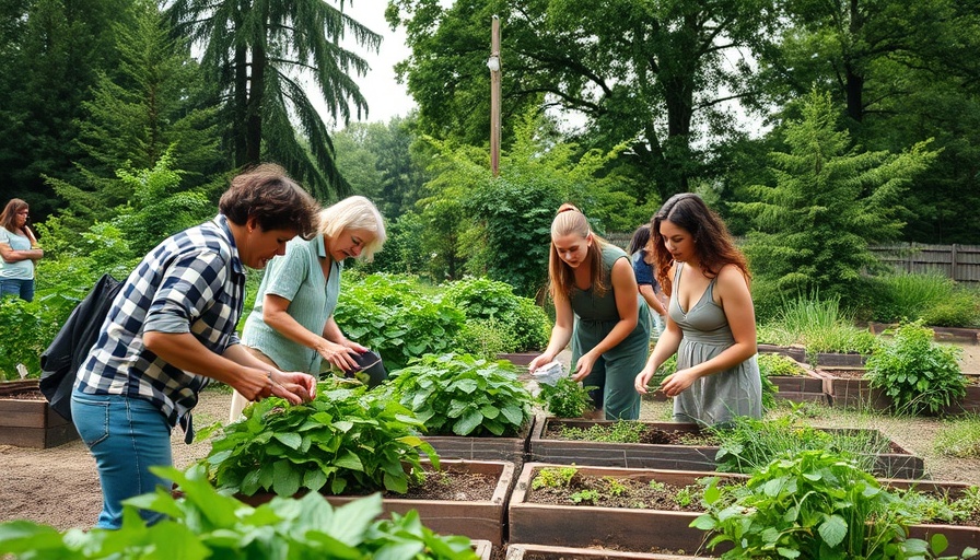 Community members engaged in gardening and composting, highlighting community composting benefits.