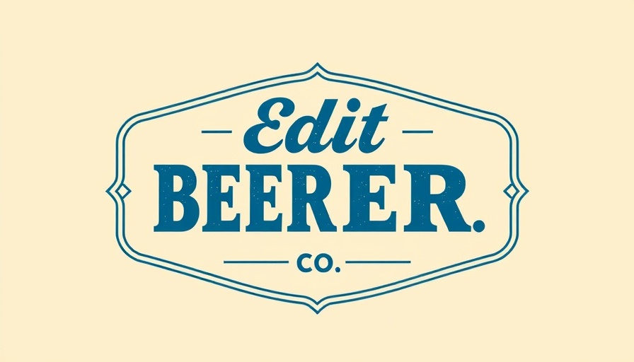 Stylish Edit Beer Co logo on cream background