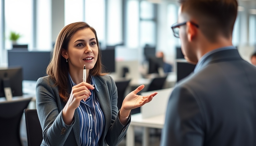 Young woman displaying condescending behaviors in communication in an office.