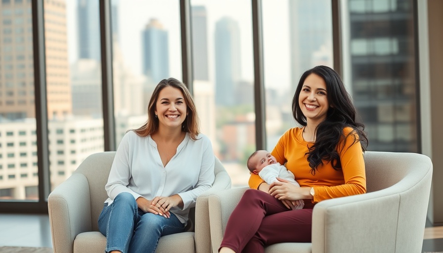Two women at a postpartum retreat event in Charlotte.