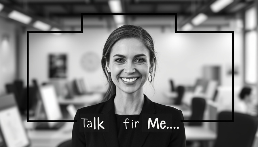 Navigating HR Dilemmas: Black and white portrait of smiling woman in graphic frame.