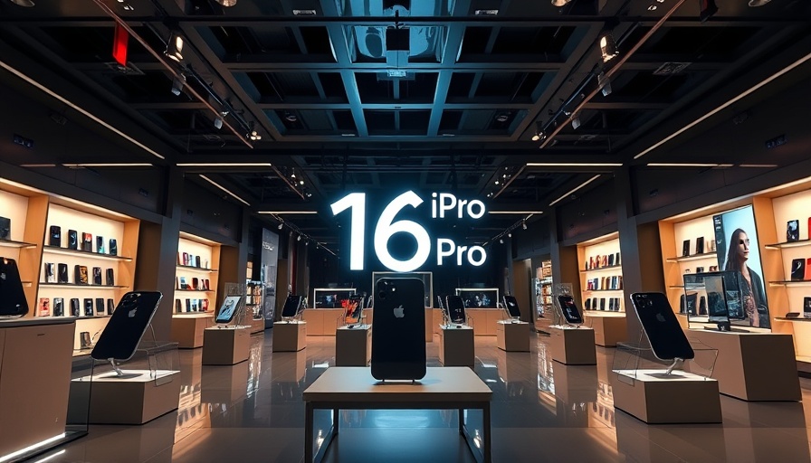 iPhone 16 Pro display in China tech store showcasing sales.