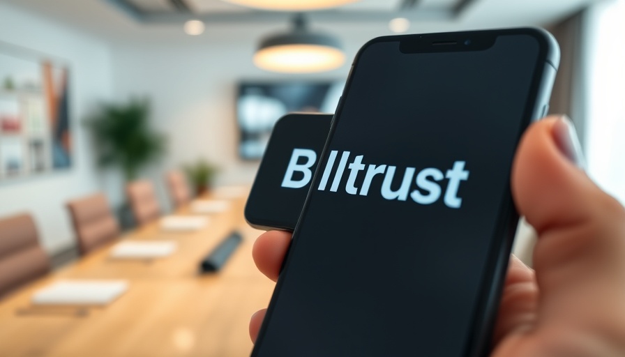 AI-Powered Collections Management with smartphone displaying Billtrust logo.