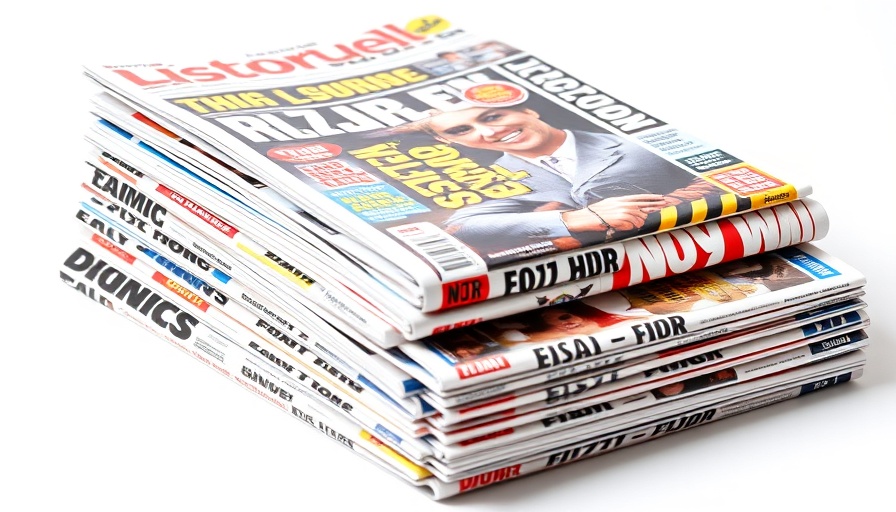 Crisis PR strategies illustrated by tabloid magazine stack