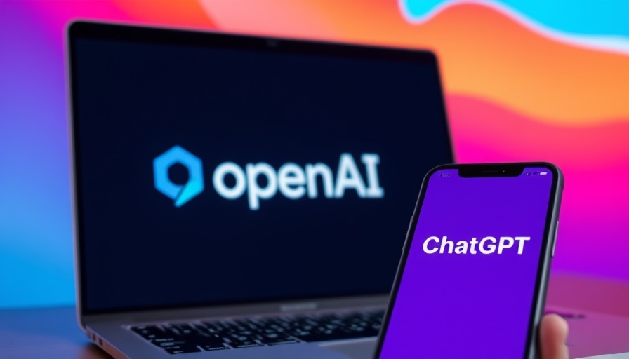 ChatGPT on smartphone with OpenAI on laptop.