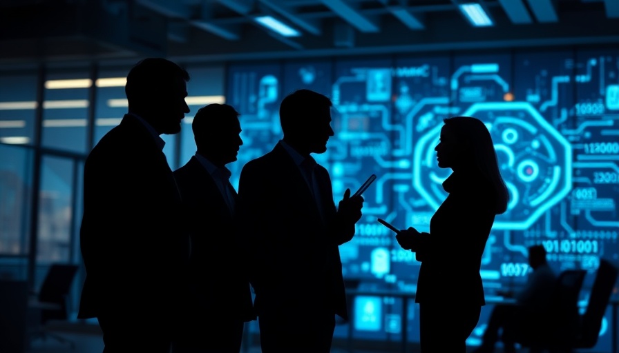 AI and Public Relations concept with professionals interacting.