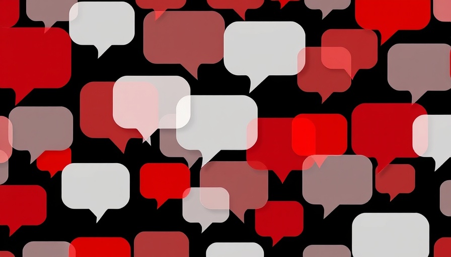 Pattern of speech bubbles symbolizing thought leadership in an AI world.