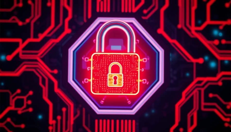 Futuristic lock symbol illustrating company security strategy vulnerabilities.