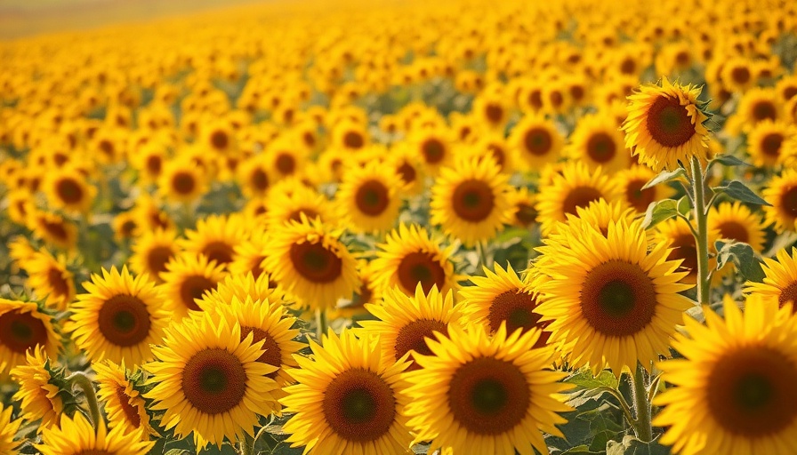 Huckleberry Trail Farm Sunflower Festival poster with vibrant sunflowers.